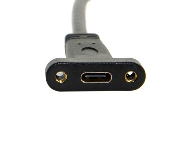 FVH USB 3.1 Front Panel Header to USB-C Type-C Female Extension Cable 40cm with Panel Mount Screw UC-037