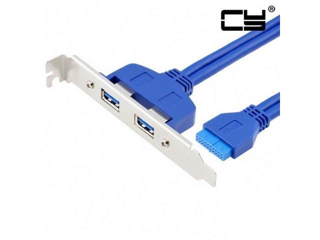CHENYANG Internal 2Pin USB 3.0 Female Mount panel to Motherboard 20pin cable with PCI bracket