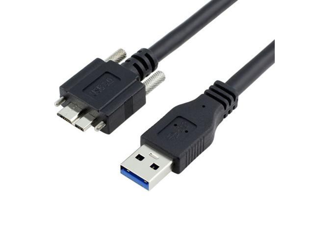 CY 3.0M USB 3.0 A type Cable Male to Micro USB 3.0 B Male with Mount Panel Screws for Hard Disk Mobile Phone U3-106-3.0M