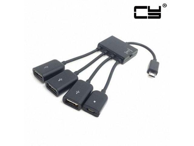 CHENYANG Micro USB Host OTG 3 Port Hub Adapter Cable with Power for Galaxy S5 i9600 Note3 N9000 Cell Phone & Tablet