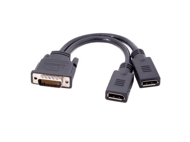 CY DMS-59Pin Male to Dual DP Displayport Female Splitter Extension Cable for PC Graphics Card