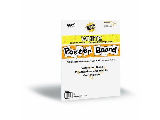 Pacon Super Value Posterboard 22 x 28 White Single Pack of 50 sheets 76510