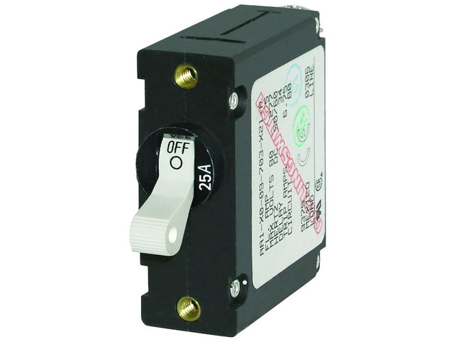 Blue Sea 7218 AC/DC Single Pole Magnetic World Circuit Breaker - 25AMP [7218]