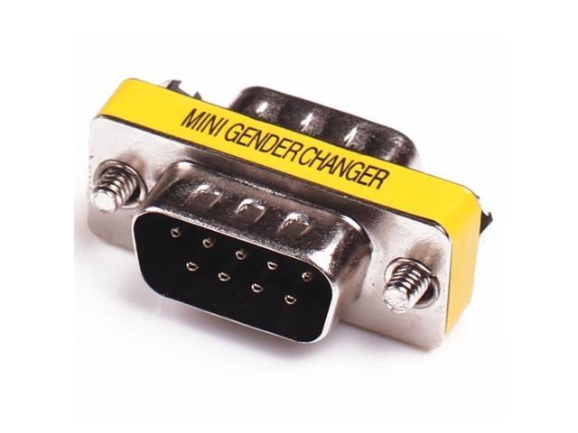 2 PCS Serial Port Connector of Joint RS232 DB9 9-Pin Adapter Male to Male
