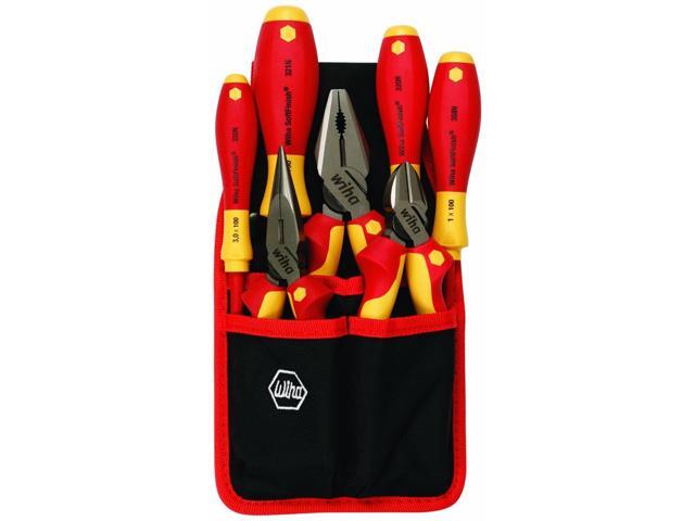 Wiha 32985 7 Piece Insulated Industrial Pliers/Cutters/Drivers Belt Set