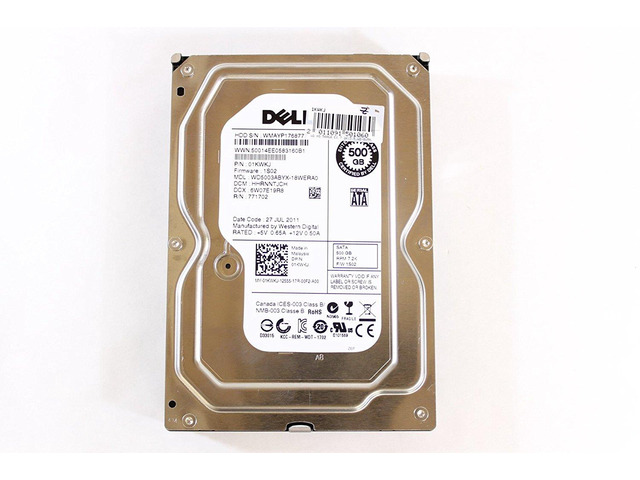 Dell 1KWKJ WD5003ABYX-18WERA0 3.5' SATA 500GB 7200 Western Digital Desktop Hard Drive PowerEdge T710