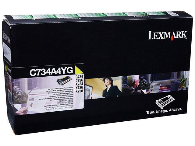 Lexmark Yellow Return Program Toner Cartridge for US Government, 6000 Yield (C734A4YG)