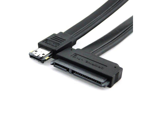 CY 50cm Dual Power 12V and 5V eSATAp Power ESATA USB 2.0 combo to 22Pin SATA cable for 2.5 3.5 Hard Disk Drive