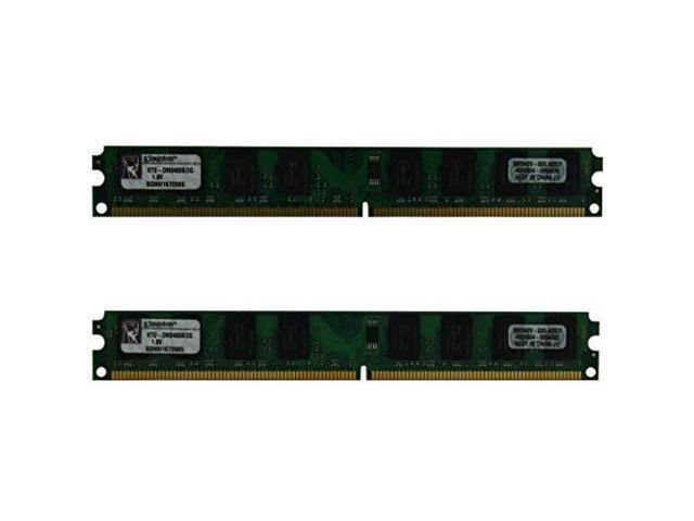 Kingston 4GB Kit (2x2GB) DDR2-667MHz KTD-DM8400B/2G PC2-5300 240 Pin 1.8V Low Profile Desktop RAM (Pack of 2)