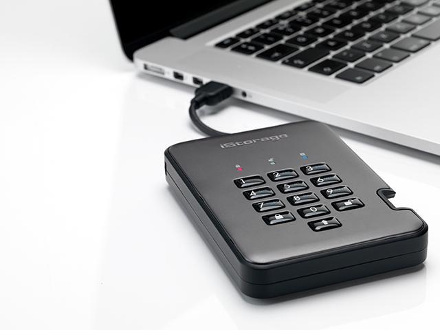 iStorage diskAshur PRO2 HDD 4TB Secure Hard Drive FIPS Level 3 certified - password protected, dust and water resistant, portable, military grade...