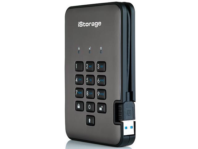iStorage diskAshur PRO2 HDD 4TB Secure Hard Drive FIPS Level 3 certified - password protected, dust and water resistant, portable, military grade...
