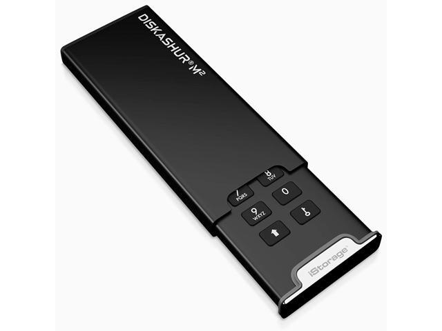 iStorage diskAshur M2 1TB - PIN authenticated, hardware encrypted USB 3.2 portable SSD. Ultra-fast, FIPS compliant, Rugged & Portable...
