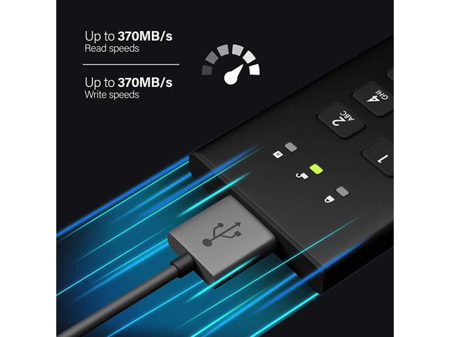 iStorage diskAshur M2 2TB - PIN authenticated, hardware encrypted USB 3.2 portable SSD. Ultra-fast, FIPS compliant, Rugged & Portable...