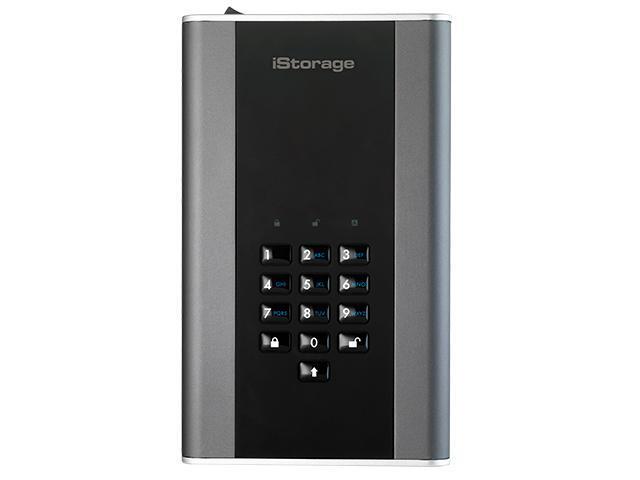 iStorage diskAshur DT2 20TB Secure encrypted desktop hard drive - FIPS Level 2 certified, Password protected, military grade hardware encryption.