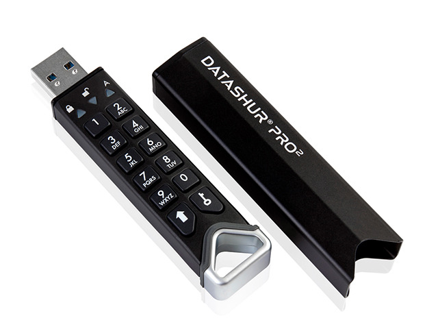 iStorage datAshur PRO² 512GB Secure flash drive - FIPS 140-2 Level 3 Certified - Password protected, dust and water resistant, portable, military...