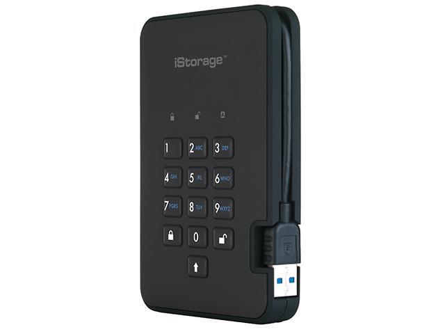 iStorage diskAshur2 SSD 2TB Black - Secure portable solid state drive - Password protected, dust and water resistant, portable, military grade...