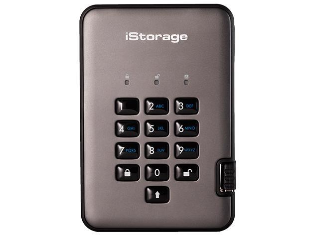 iStorage diskAshur PRO2 SSD 8TB Secure portable solid state drive FIPS Level 2 certified - password protected, dust and water resistant, military...