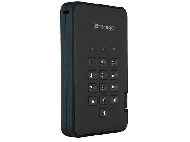 iStorage diskAshur2 SSD 512GB Black - Secure portable solid state drive - Password protected, dust and water resistant, portable, military grade...