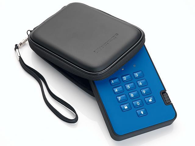 iStorage diskAshur2 2TB Blue - Secure portable hard drive - Password protected, dust and water resistant, portable, military grade hardware...