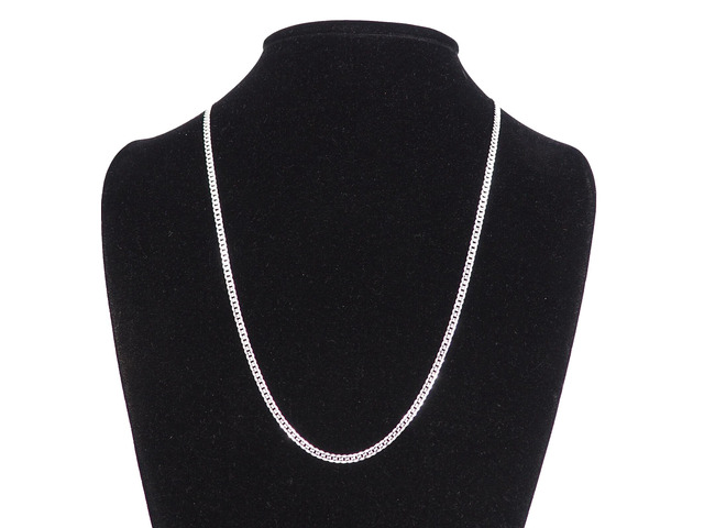 Solid 925 Sterling Silver Italian 3.7mm Flat 22 Curb Chain Necklace for Men Women CURB100-22