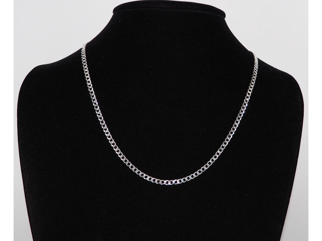 Solid 925 Sterling Silver Italian 3.7mm Flat 24 Curb Chain Necklace for Men Women CURB100-24