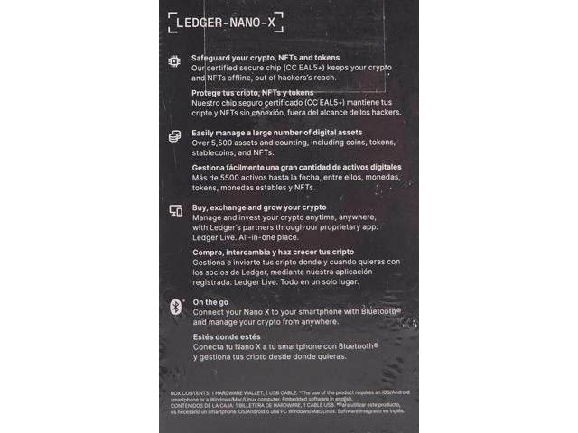 Ledger - Nano X Crypto Hardware Wallet - Bluetooth - Onyx Black - image 3