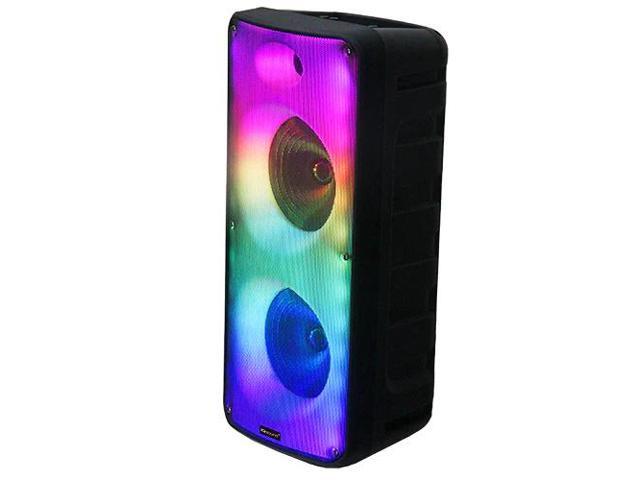 Supersonic Fire Box 2 x 8 TWS Bluetooth Speaker W/ Light Show & Microphone IQ-7188DJBT