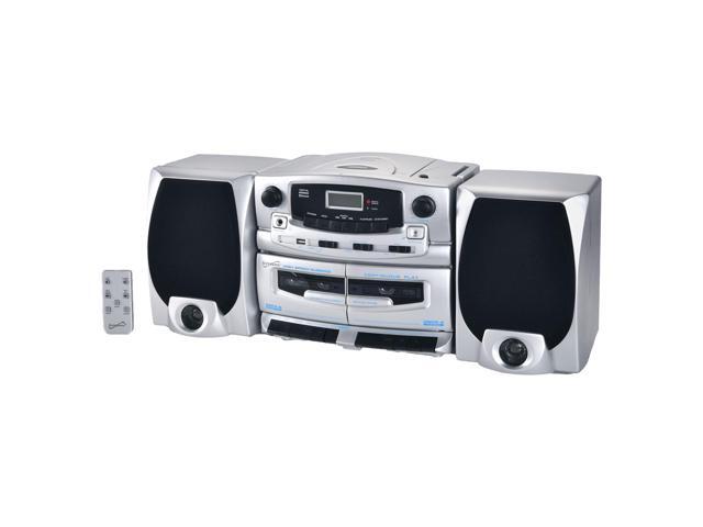 Supersonic SC-2121BT Bluetooth Entertainment Audio System Bluetooth 5.0 op Loading MP3/CD Player AM/FM Radio USB Input Double Cassette Recorder High-Performance Detachable Speakers AC/DC - image 9