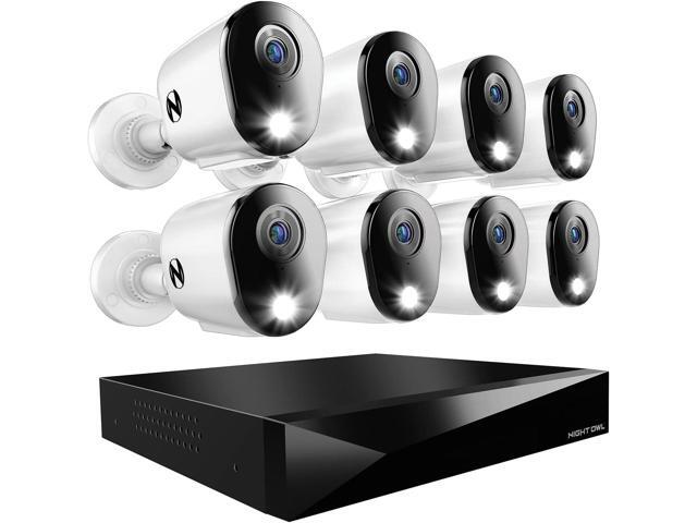 Night Owl - 12 Channel 8 Camera Wired 2K 1TB DVR Security System with 2-way Audio - White - image 6