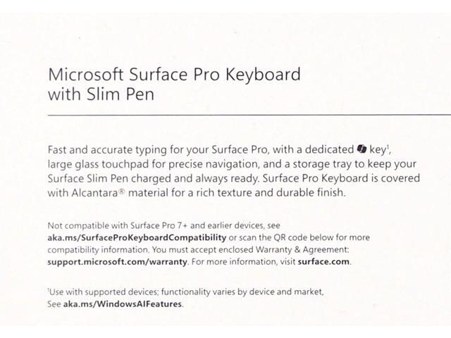 Microsoft - Surface Slim Pen (2nd Edition) and Pro Keyboard for Pro 13" (11th Edition), Pro 9, and Pro 8 - Black - image 8