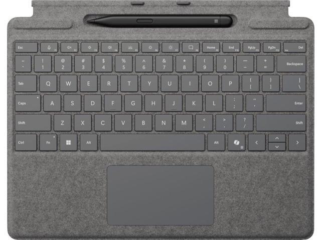 Microsoft - Surface Slim Pen (2nd Edition) and Pro Keyboard for Pro 13" (11th Edition), Pro 9, and Pro 8 - Platinum - image 7