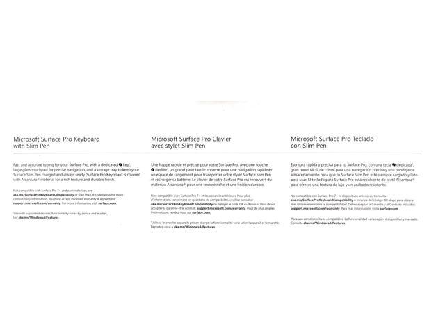 Microsoft - Surface Slim Pen (2nd Edition) and Pro Keyboard for Pro 13" (11th Edition), Pro 9, and Pro 8 - Platinum - image 9