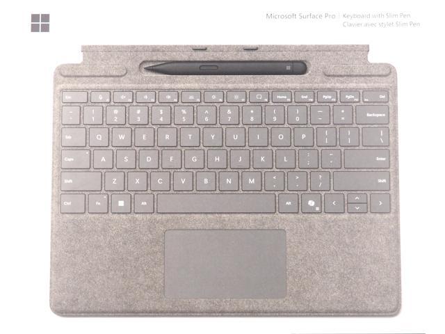Microsoft - Surface Slim Pen (2nd Edition) and Pro Keyboard for Pro 13" (11th Edition), Pro 9, and Pro 8 - Platinum - image 8