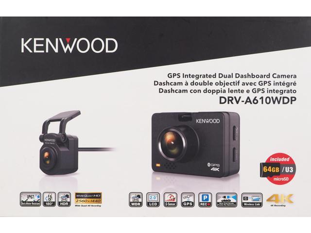 Kenwood - DRV-A610WDP Dual camera system- Compact 4K HD dash camera w/ 2" display, Wi-Fi, and GPS) rear-view cam and SD Card - Black - image 8