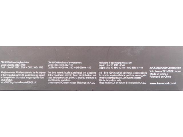 Kenwood - DRV-A610WDP Dual camera system- Compact 4K HD dash camera w/ 2" display, Wi-Fi, and GPS) rear-view cam and SD Card - Black - image 11