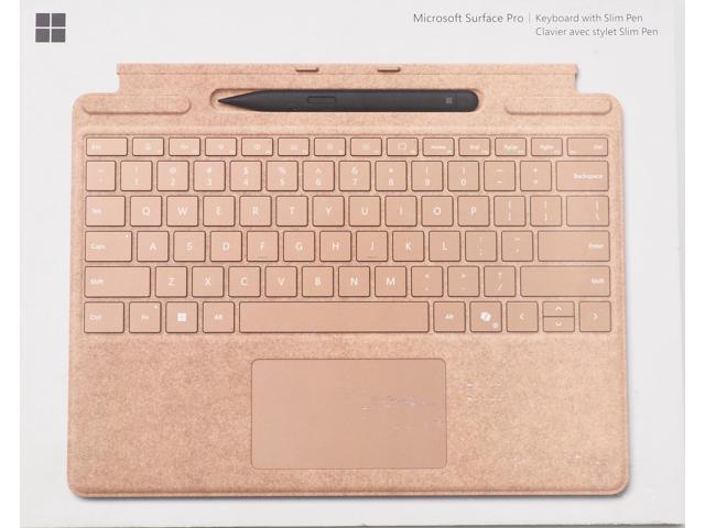 Microsoft Surface Slim Pen (2nd Edition) and Pro Keyboard for Pro (11th Edition), Pro 9, and Pro 8 Dune