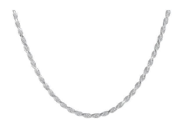 Solid 925 Sterling Silver 7' Diamond Cut Rope Chain Bracelet 2.5MM, Made in Italy, for Women & Men