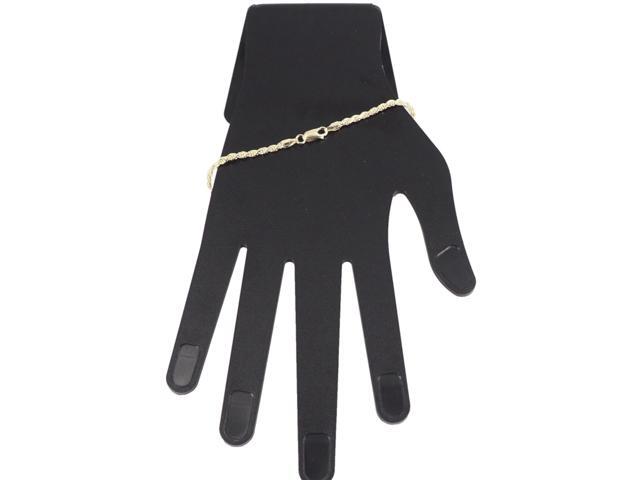 Solid 925 Sterling Silver 14K Gold Plated 8' 2.8MM Rope Bracelet Italy Unisex Men Women Stamped 0.925 MST