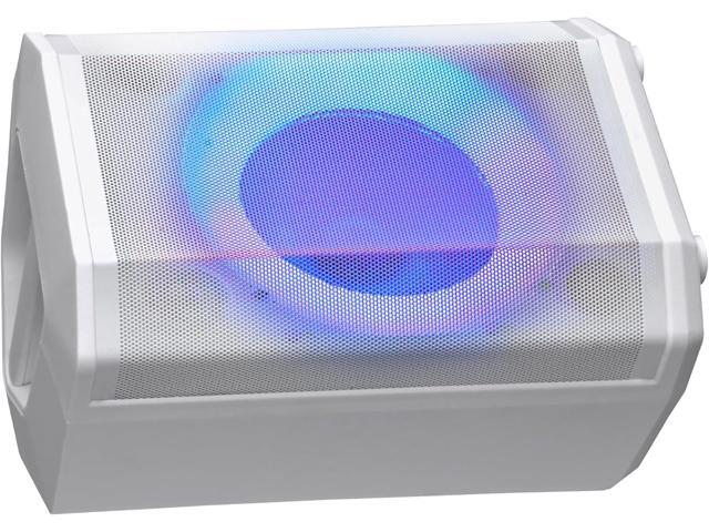 Supersonic IQ Sound IQ-6708DJBT 8 Portable Bluetooth Speaker, TWS, LED Light Show, FM Radio, Mic & Remote, White