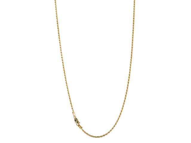 Solid 925 Sterling Silver 14K Gold Plated 24 in Diamond Cut Rope Chain 2MM Italy Men Women Stamped 0.925 MST