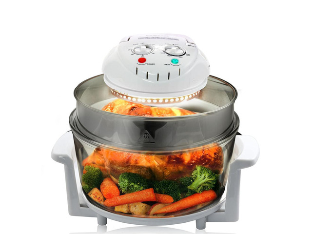 Megachef 930111879M Multipurpose Halogen Oven Air fryer in White, 13 quart