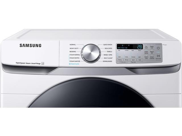 Samsung - 4.5 Cu. Ft. High-Efficiency Stackable Smart Front Load Washer with Steam and Super Speed Wash - White - image 6