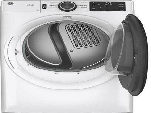 GE GFD55ESSNWW 28 Inch Smart Electric Dryer with 7.8 cu. ft. Capacity, Wi-Fi Enabled, 10 Dry Cycles, 5 Temperature Settings, Long Venting, Energy...