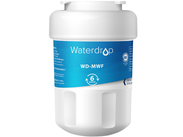 Waterdrop MWF Replacement for GE MWF SmartWater, MWFA, MWFP, GWF, GWFA, Kenmore 9991,46-9991, 469991 Refrigerator Water Filter, Package may vary