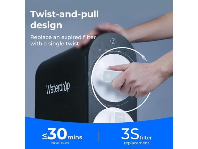 Waterdrop WD-G2CF Filter, Replacement for WD-G2-W, WD-G2-B, WD-G2P600-W Reverse Osmosis System,12-Month Lifetime