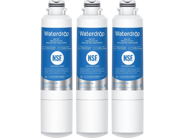 Waterdrop DA29-00020B Refrigerator Water Filter, Replacement for Samsung HAF-CIN/EXP, DA29-00020A/B, DA29-00020B-1, RF263BEAESR, RF28HMEDBSR,...