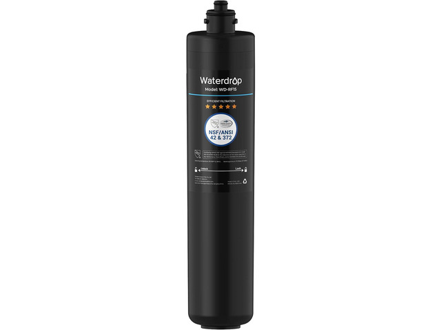 Waterdrop RF15 Water Filter Replacement for Waterdrop 15UA/15UB/15UC, Reduces PFOA/PFOS, PFAS, Lead, Chlorine, Bad Taste & Odor, Under Sink Water