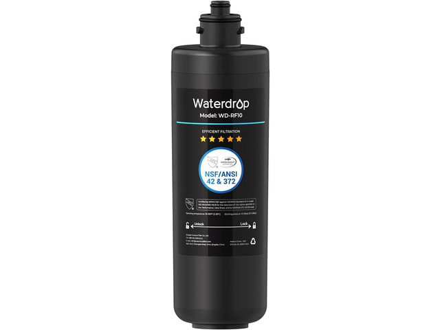 Waterdrop RF10 Water Filter Replacement for Waterdrop 10UA/10UB/10UB-B, Reduces PFAS, PFOA/PFOS, Lead, Chlorine, Bad Taste & Odor, Under Sink Water...