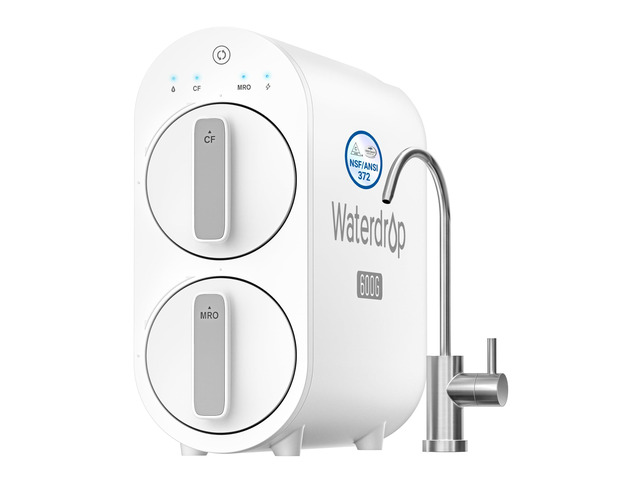 Waterdrop G2P600 Under-Sink RO System, 600 GPD Tankless RO Water Filtration, 7 Stage RO Water Filtration, NSF/ANSI 372 Certified, 2:1 Pure to...