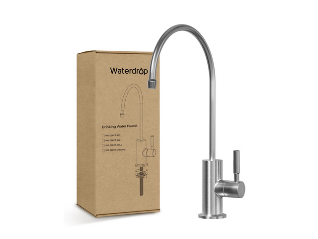 Waterdrop G2FCT-BN Drinking Water Faucet, NSF/ANSI 372 Certified, Brushed, RO Water Filter Faucet for Kitchen Bar Sink, Lead-Free, 304 Stainless...